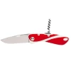 Couteau Aquaterra lame simple lisse et tire bouchon par Wichard, Rouge/blanc