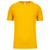 Couleur : Jaune Tee-shirt technique manches courtes Homme 140 g par Proact, Jaune - Taille S