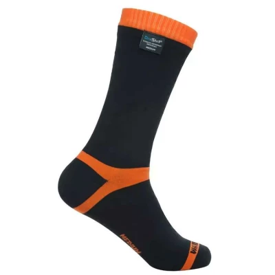 Chaussettes mi-mollet �tanches Hytherm Pro Noir/Orange - DexShell