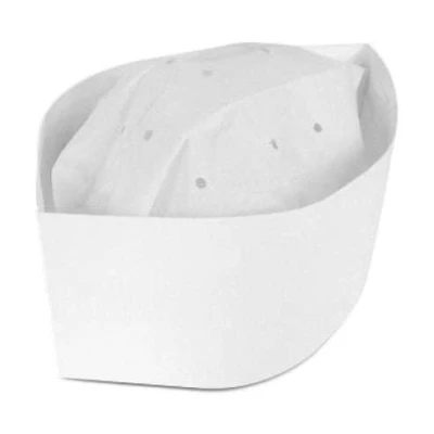 Lot de 100 calots en papier jetables par Mer.fr, Blanc - Mer.fr